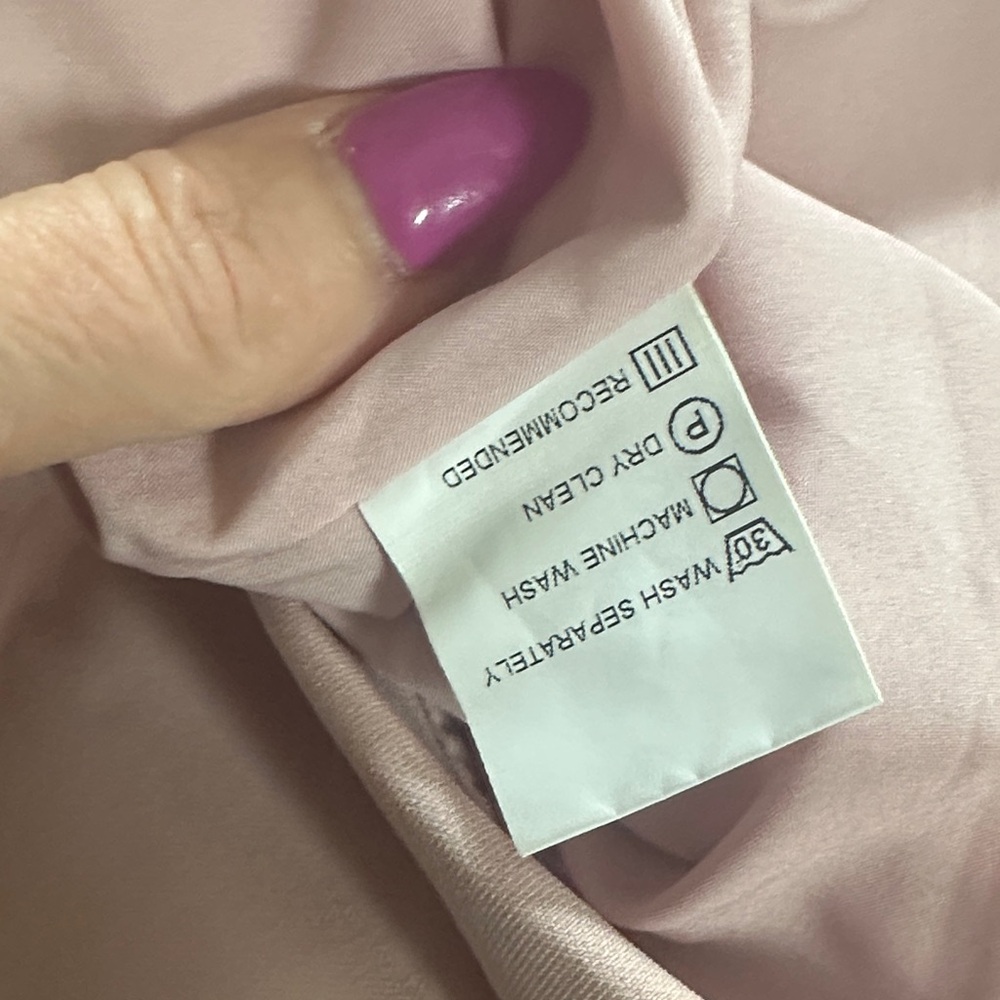 Fehaute Blush Pink Midi Dress with Side Bow Small - Picture 10 of 10